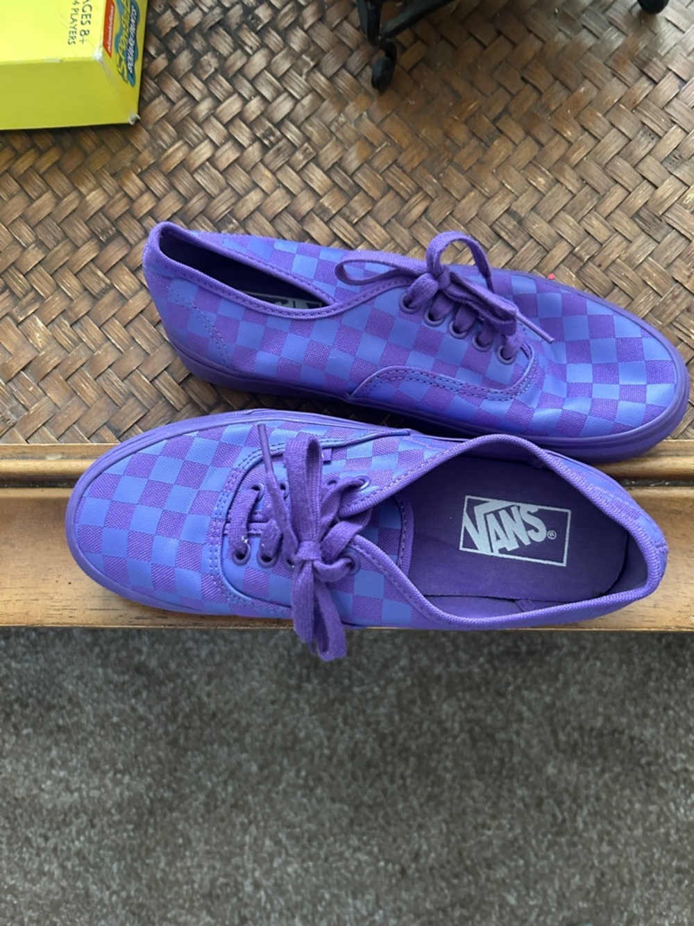 Vans Purple Checkerboard Classic Lace-Up Sneakers